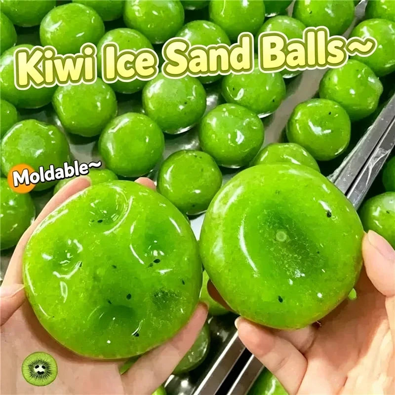 Kiwi Watermelon Ice Sand Ball Squishy Squeeze Fidget Toy Vaseline Stress Relief Noise ASMR Sensory Toy For ADHD Autistic Gift