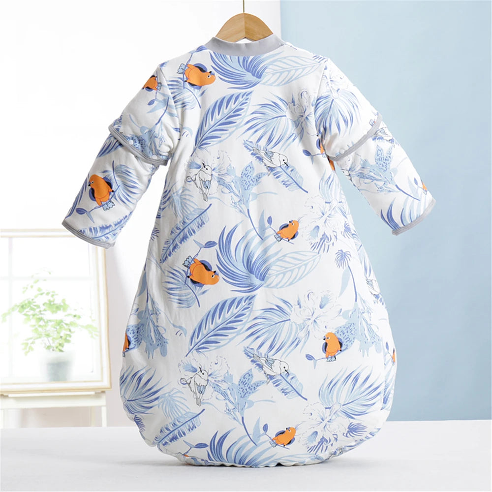 2.5Tog Spring and Autumn Thin Baby Sleeping Bag U-Shaped Cartoon Pure Cotton Kidsren's Sleeping Bag Anti-Kick Quilt 0-3Y Baby Sleeping Bag