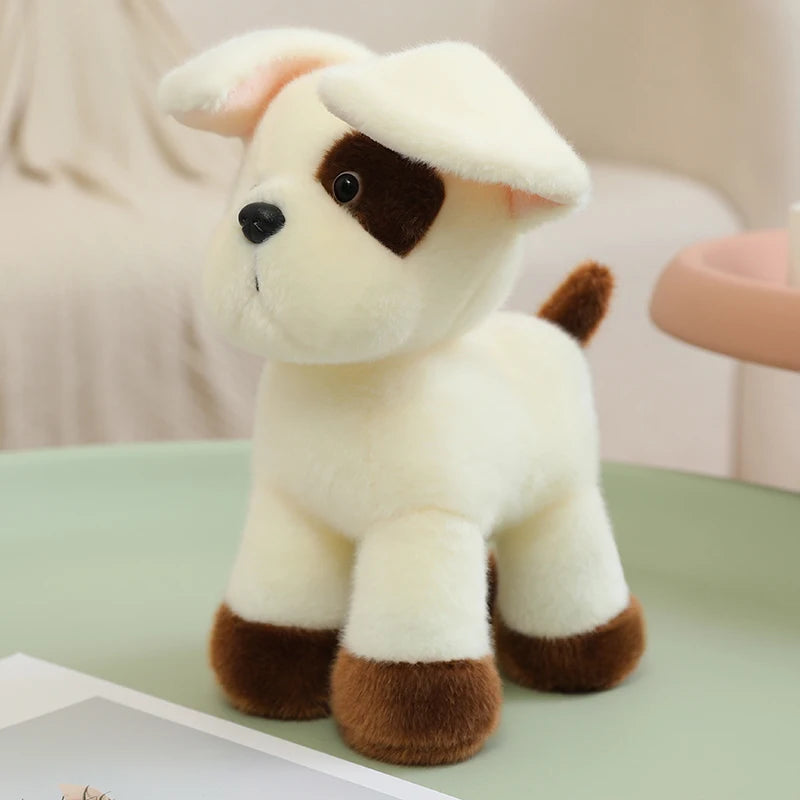 25cm High Quality Lifelike Pet Dog Plush Toys Stuffed Handmade Schnauzer Husky Golden Retriever Doll Soft Hugging Puppy Doll
