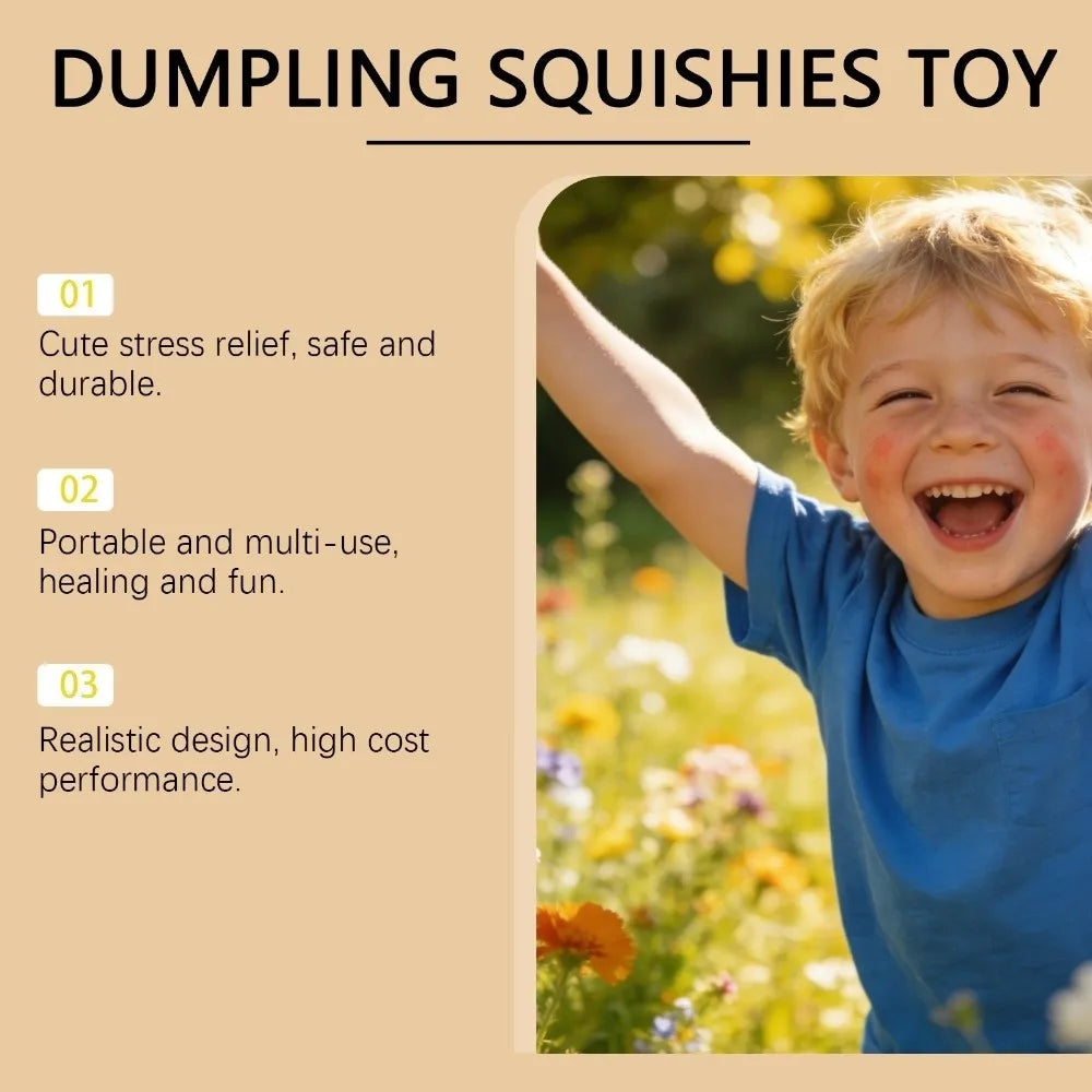 Glitter Dumplings Squishy Toy Soft with Steamer Squishy Toy Slow Resilience Fidget Stress Relief Sensory Ball