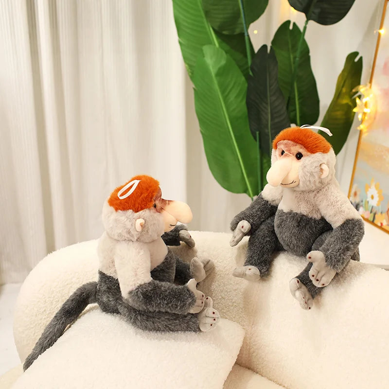 Proboscis Monkey Plush Toys Soft Dolls Pillow - Creative Cartoon High-Quality Baby Comfort Gift for Birthday Or Valentine's Day