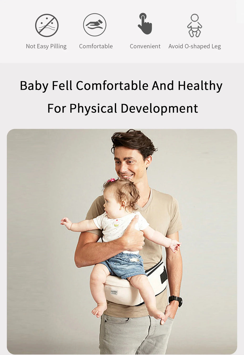 Baby Waist Carrier Baby Sling Multi-functional Kid Carrier Hold Waist Belt Backpack Hipseat Belt Kids Adjustable Infant Hip Seat