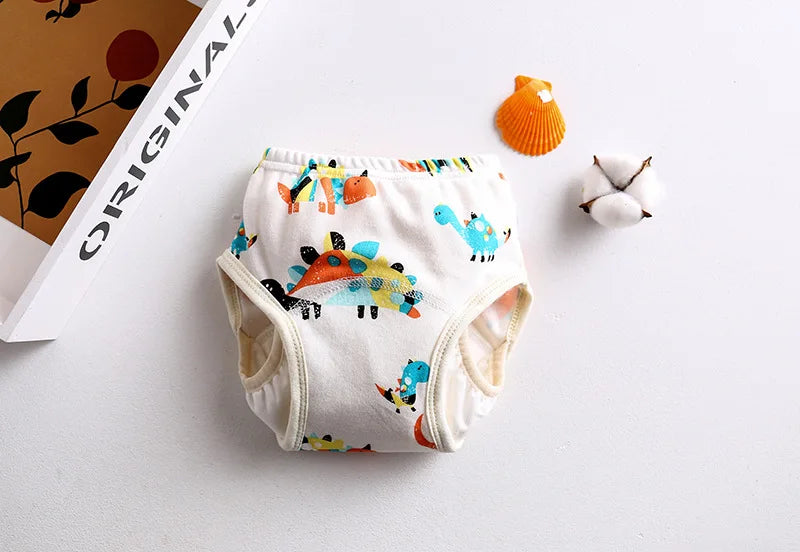 Cotton Baby Training Pant Reusable Gauze Diaper Waterproof Cloth Diaper Baby Study Pants Washable Nappies Diapering