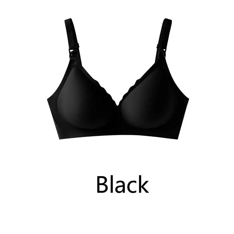 Front Open Nursing Bra Maternity Seamless Breastfeeding Underwear Ultra Thin Model FENB-01