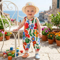 Baby Girls Printing Jumpsuits Flower Summer Rompers Cotton Toddler
