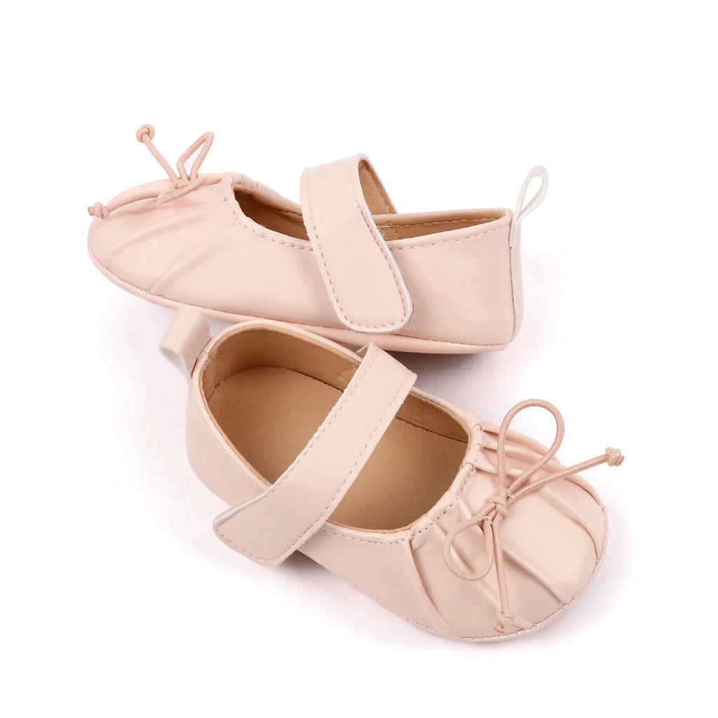 Spring Autumn Baby First Walking Toddler Shoes For 0-18 Months Three Colors High Quality PU Leather And TPR Sole Sweet Design
