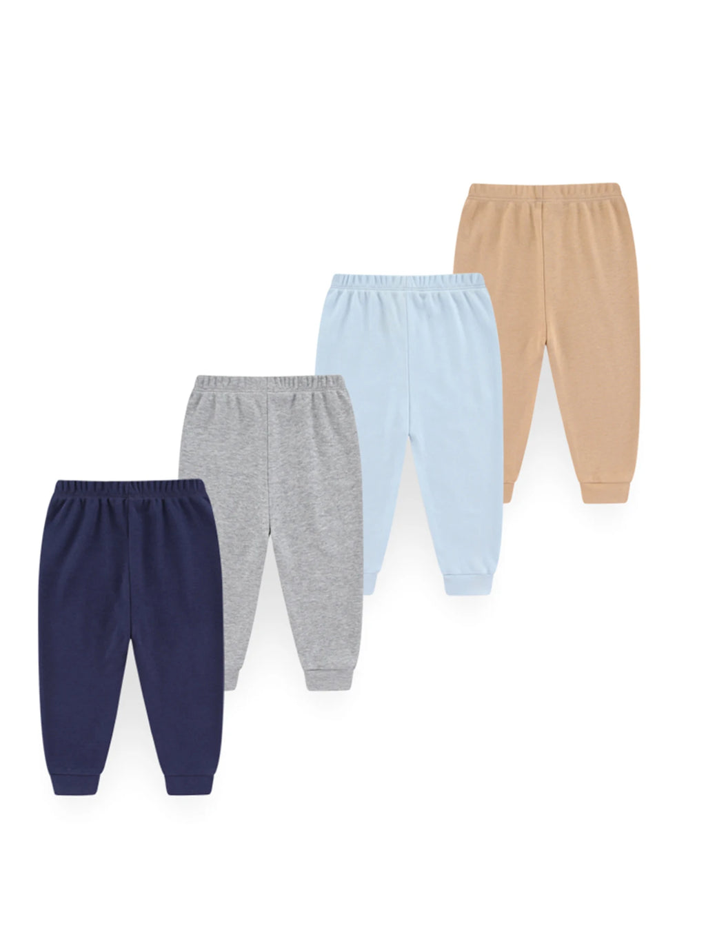 4-Piece Unisex Baby Pants 100%Cotton Solid Color 0-24 Months Boy Girl Trousers Four Seasons Infant Clothes