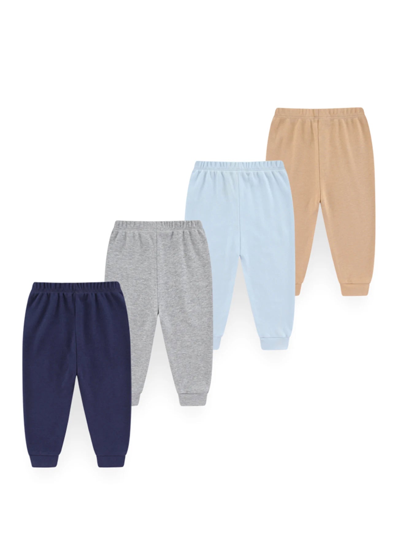 4-Piece Unisex Baby Pants 100%Cotton Solid Color 0-24 Months Boy Girl Trousers Four Seasons Infant Clothes