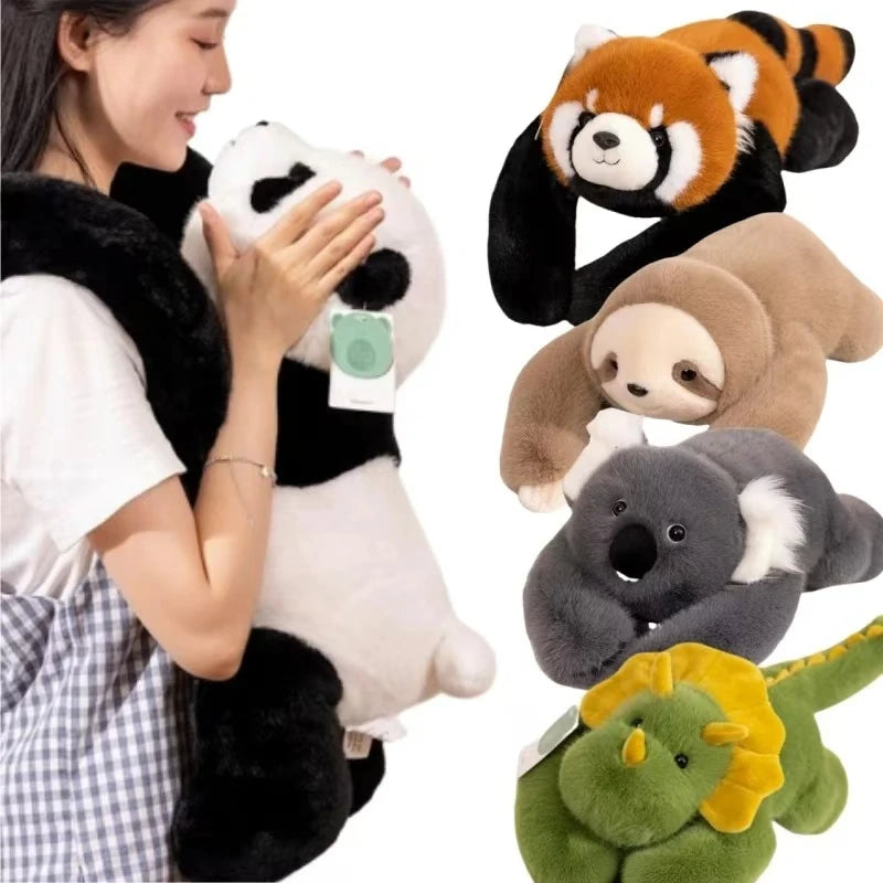 Hot Cute High Quality Forest Animal Plush Doll Pillow Soft Long-arm Raccoon Crocodile Sloth Fox Toy Home Decor Accompany Gift