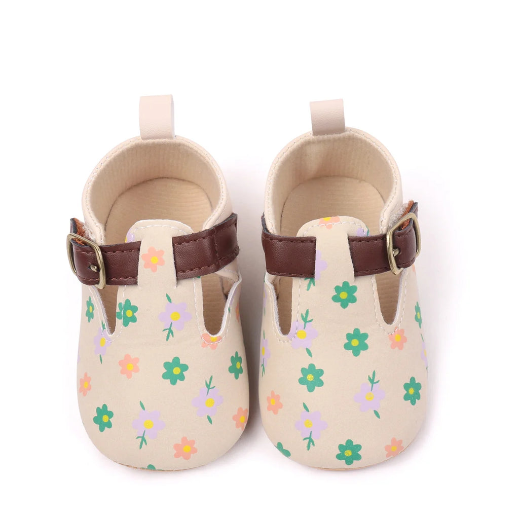 2025 Hot Selling Sping And Autumn Baby Girl's Pre-walking Casual Beautiful Toddler Shoes For 0-18M With Flower And TPR Sole