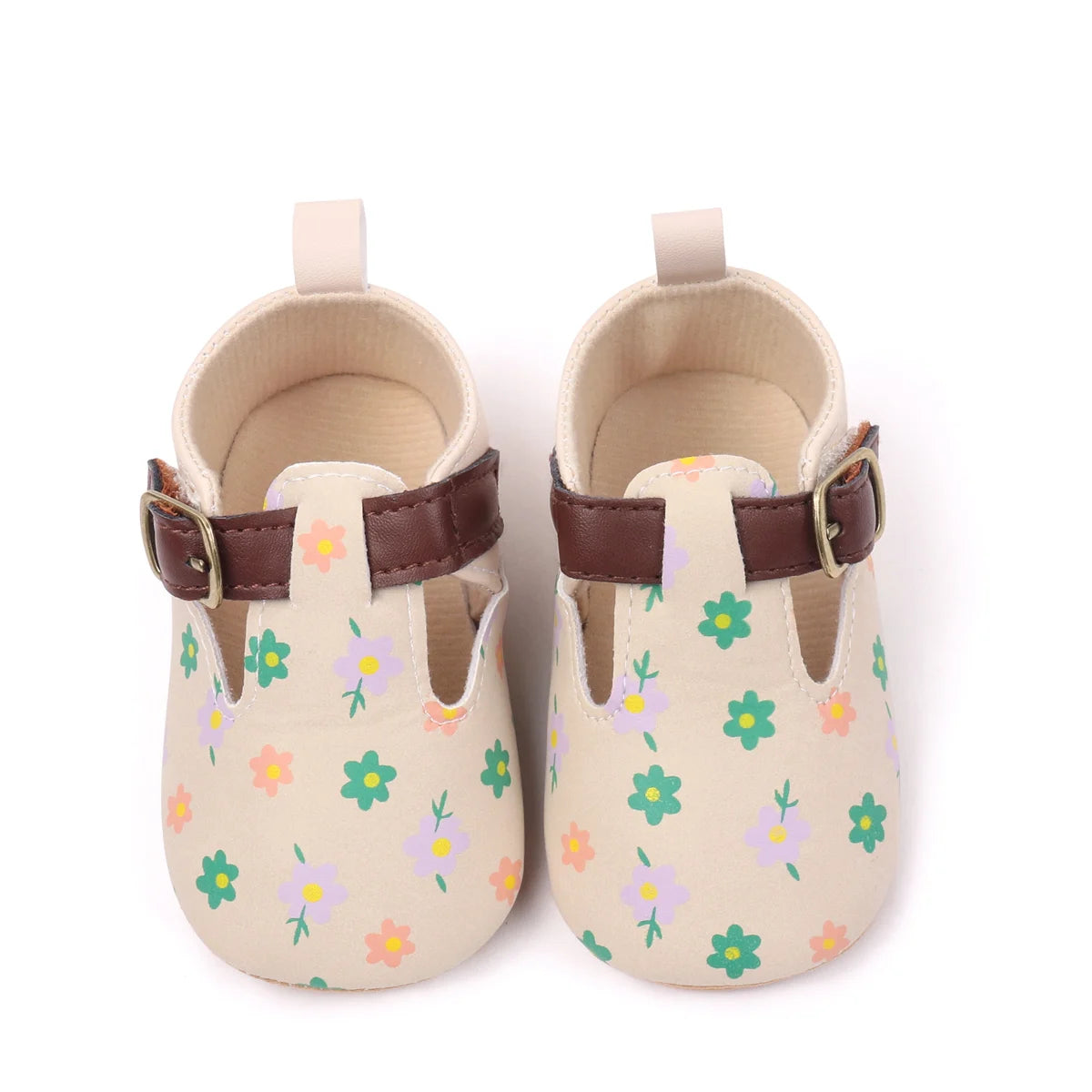 2025 Hot Selling Sping And Autumn Baby Girl's Pre-walking Casual Beautiful Toddler Shoes For 0-18M With Flower And TPR Sole
