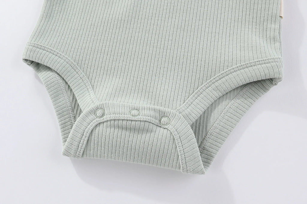 1-Piece Solid Color Unisex Baby Bodysuit Cotton Soft 0-24M Baby Onesies Long Sleeves Infant Clothes