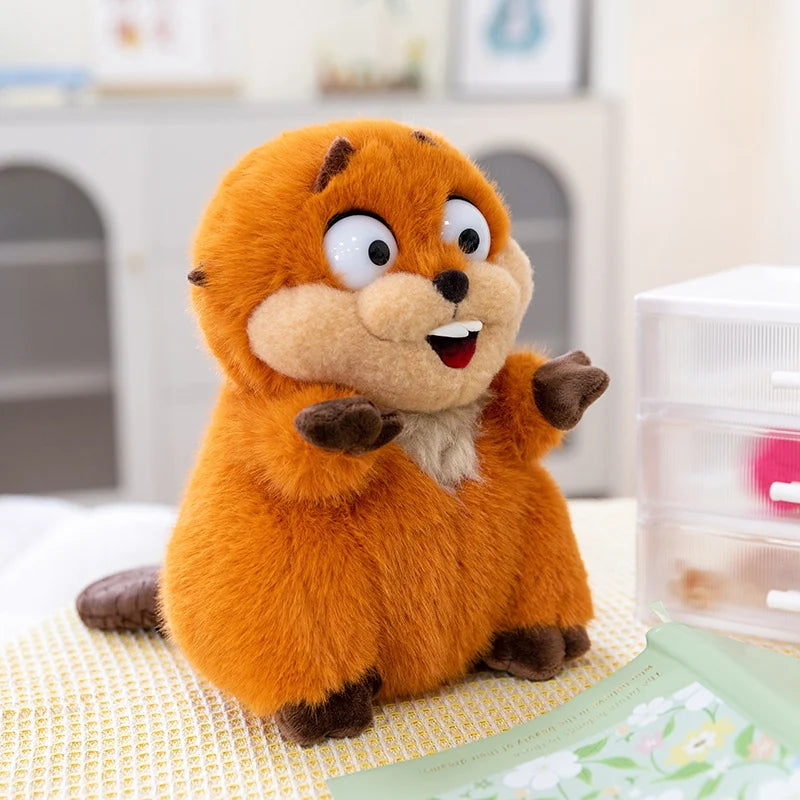 Nice Anime Hoppers Plush Cute King Georges Tom Lizard Plush Soft Stuffed Animal Beaver Plushie Doll Toy Birthday Gift For Kid