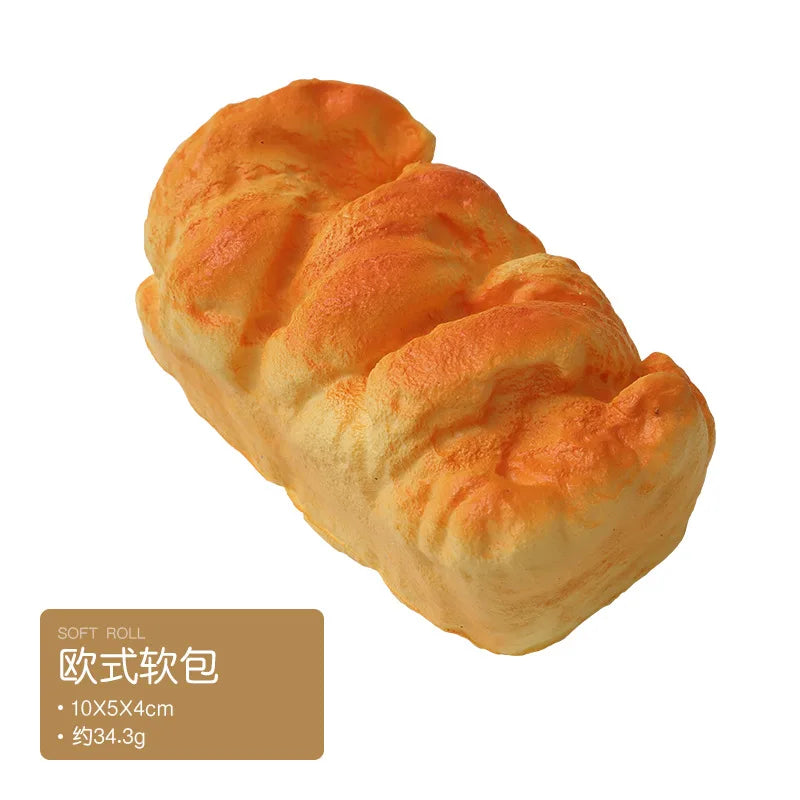 1/3/6PCS Toast Bread Squishy Toys Slow Rebound Simulation Bread Sensory Toys Stress Relief Squeeze Toys for Kids Adult Gifts