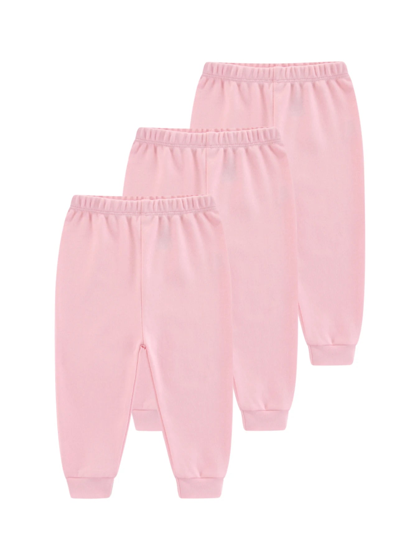 Four Seasons Baby Pants 3 Piece Set 100 Percent Cotton Newborn Trousers 0 To 24 Months Solid Color