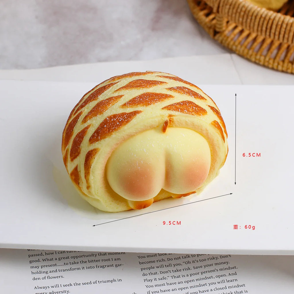 Kawaii Cartoon Animal Bread Squishy Slow Rising Squeeze Toy, Simulated Croissant Bun Fidget Toy Soft Stress Relief Toy Gift