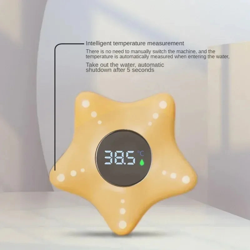 Floating Star Bath Thermometer, LED Display Water Temperature Monitor, Safe Bath Time Toy for Babies & Kids (Newborn Gift)