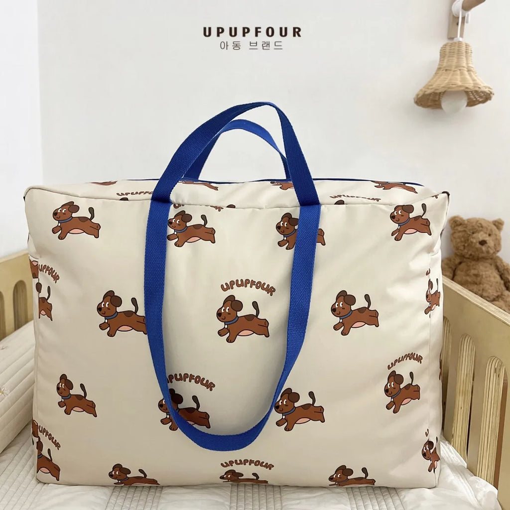 Large Capacity Quilt Storage Bag Baby Items Waterproof Mommy Travel Bag Family Clothing Diapers Organizer Cute Kids Storage Bag
