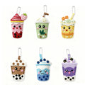 DIY Sewing Toys for Kids, Make Milk Tea Ocean Animal Plushie Craft Set Handmade Fabric with Holes and Threads Gifts