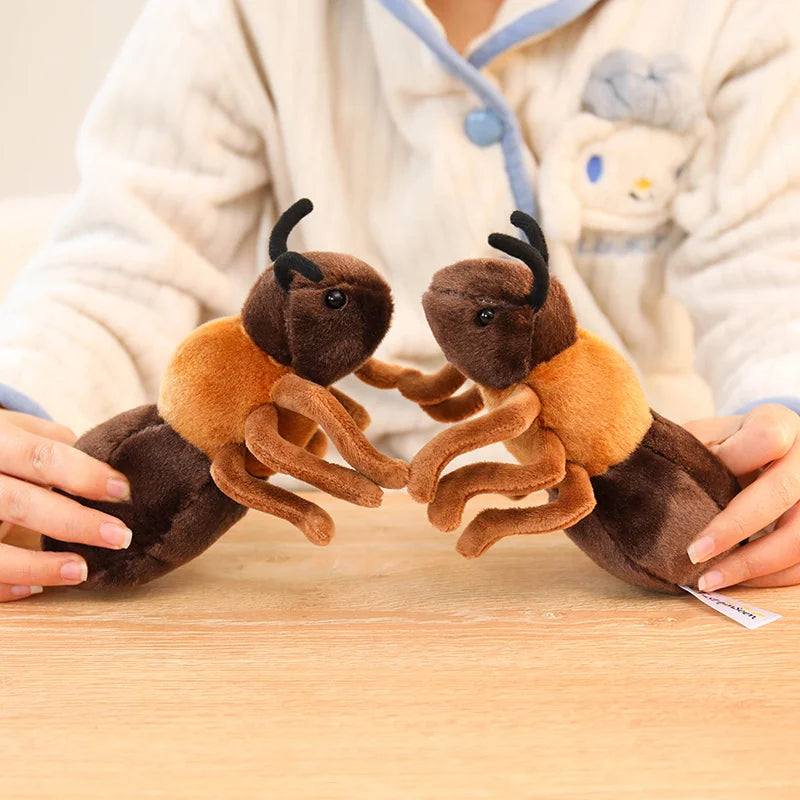 Hot 1pc 18cm Lovely Ant Plush Toys Simulation Plushie Doll Stuffed Soft Animal Toy Room Decoration Kids Birthday Gift