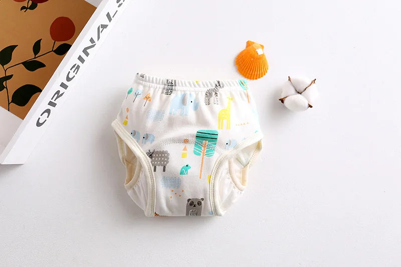Cotton Baby Training Pant Reusable Gauze Diaper Waterproof Cloth Diaper Baby Study Pants Washable Nappies Diapering