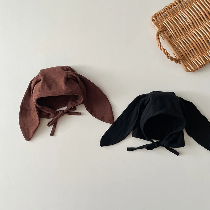 Cotton Newborn Hat Bunny Long Ears Infant Bonnet Baby Beanie Hats for Girls Boys Accessories Autumn Korean Toddler Cap 0-12M