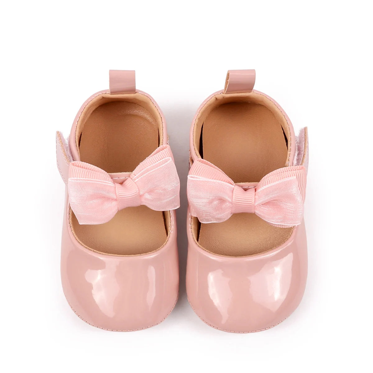 Spring And Autumn Baby Girls Cute Solid Color Bowknot Decor Soft Sole Flats Shoes First Walkers Non-Slip  Princess Shoes 0-18M