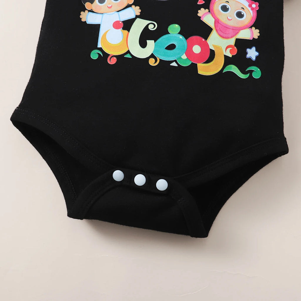 2pcs Baby girl Summer set Round Neck Moon Print Bodysuit+Cake skirt Set suitable for 0-18 Months Newborns set Baby clothing