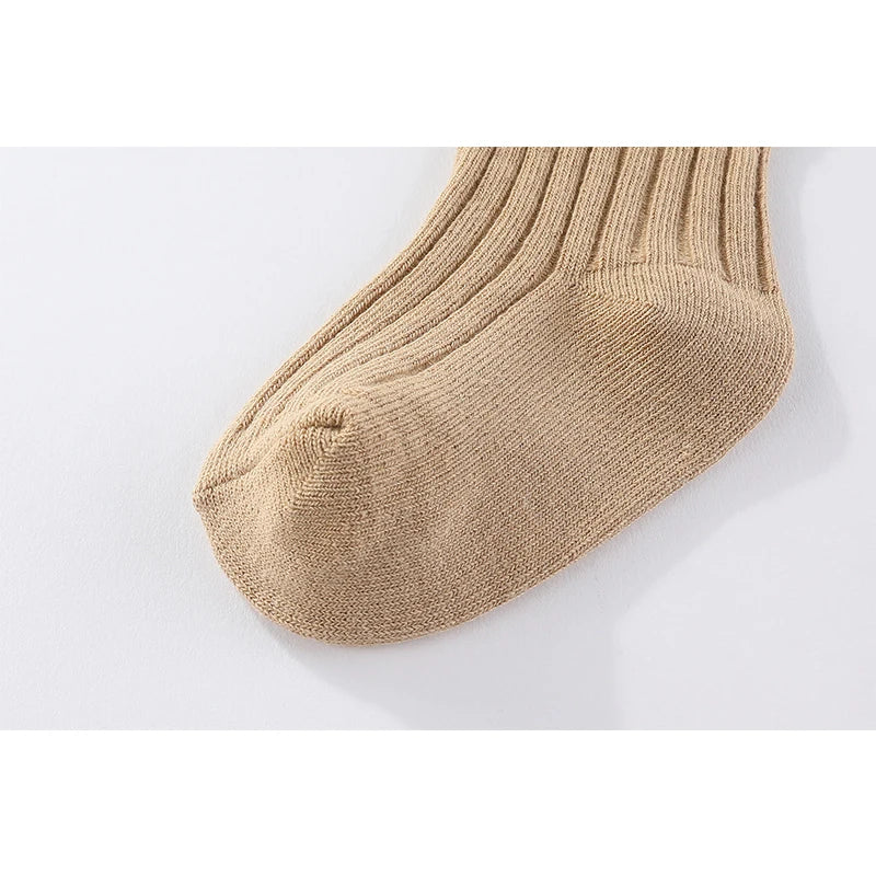5 Pairs/Set Four Seasons 0-5T Fashion Newborn Baby Boy Girl mid-calf Socks Cotton Soft Breathable Infant Accessories
