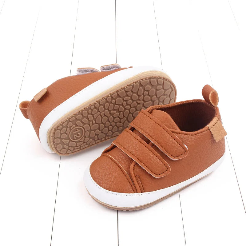 2025 New Fashion Baby Casual Sneaker Spring and Autumn Soft PU and TPR Sole Anti-slip High Quality Hot Selling for 0-18M