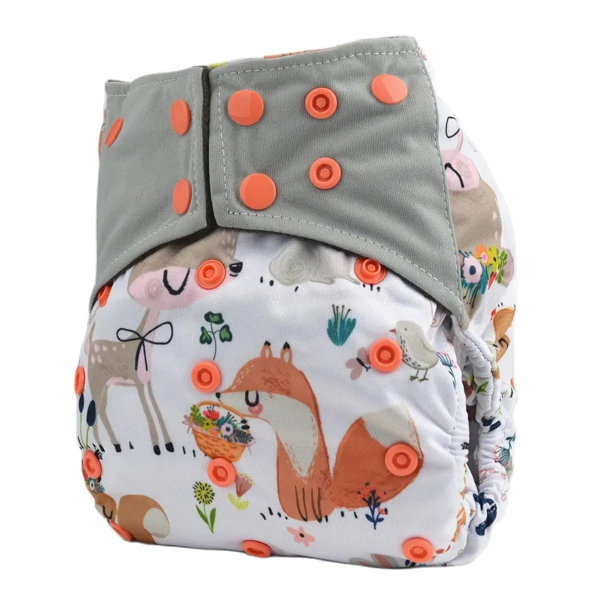 1 Baby Cloth Diaper Nappy Washable Reusable Double Gusset Bamboo Charcoal 3-15kg 8-36lbs NO INSERTS