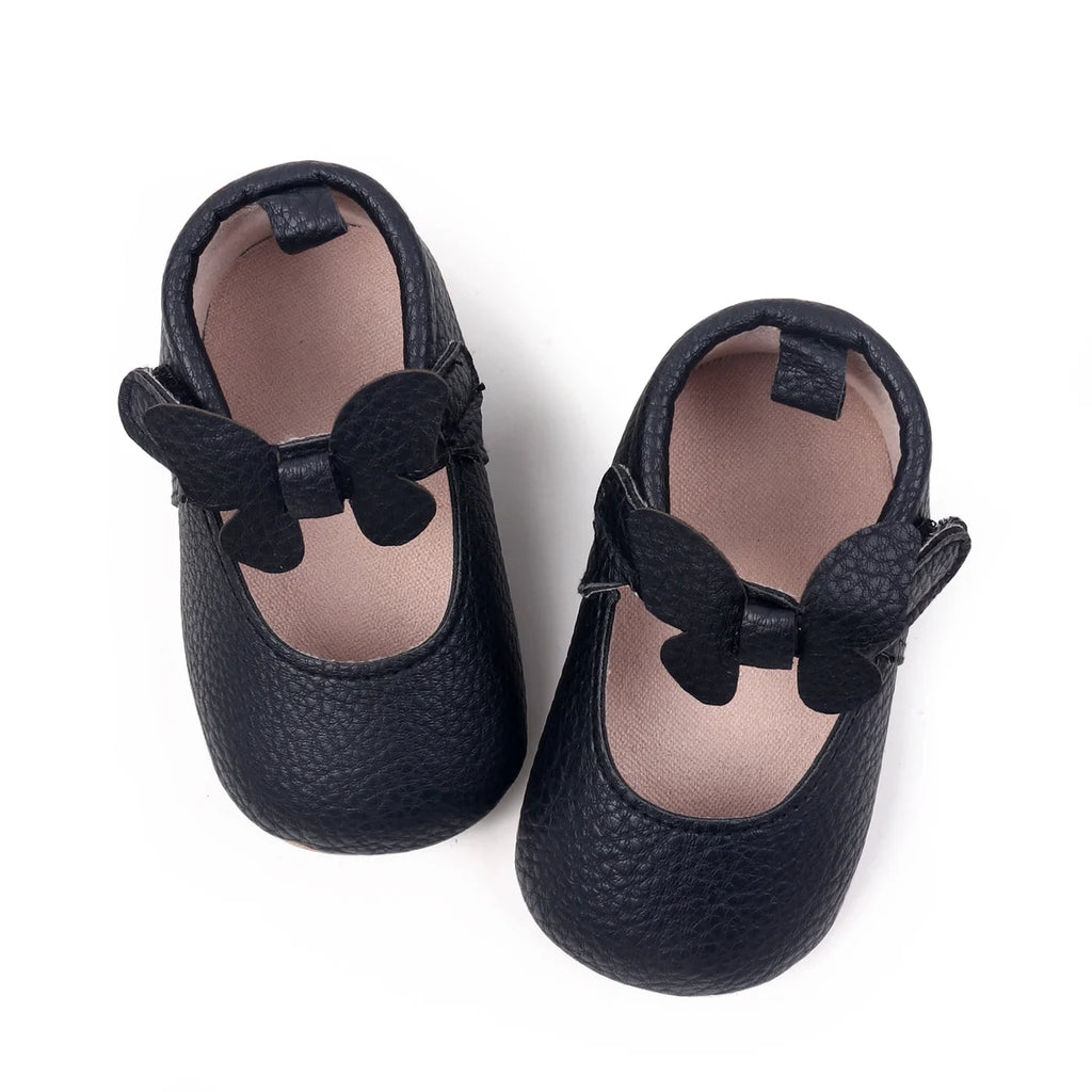 New Spring And Summer Baby Shoes Indoor Learning Shoes Butterfly Velcro Princess Shoes Anti-slip Baby Shoes