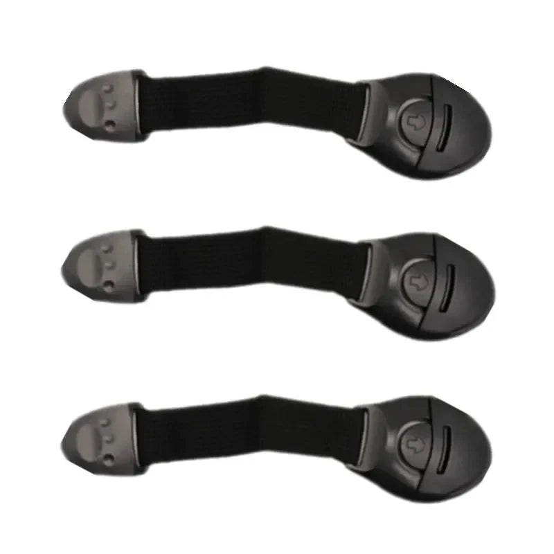3pcs/set Coffee Black White Baby Safety Lock Child Toddler Cabinet Drawer Refridgerator Lock for Kids Protection Straps Locks