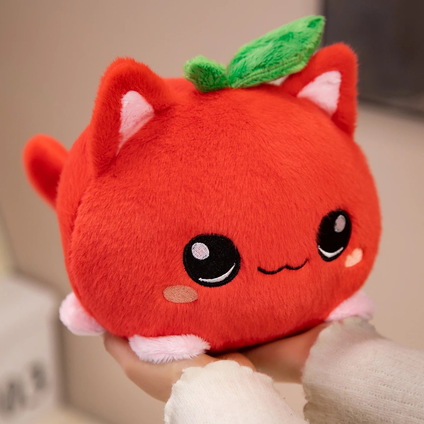 Cute Plush Dolls With Strawberry Cat Stuffed Soft Toys Fruit Sofa Doll Birthday Gift Room Decor Children's Friends Birthday