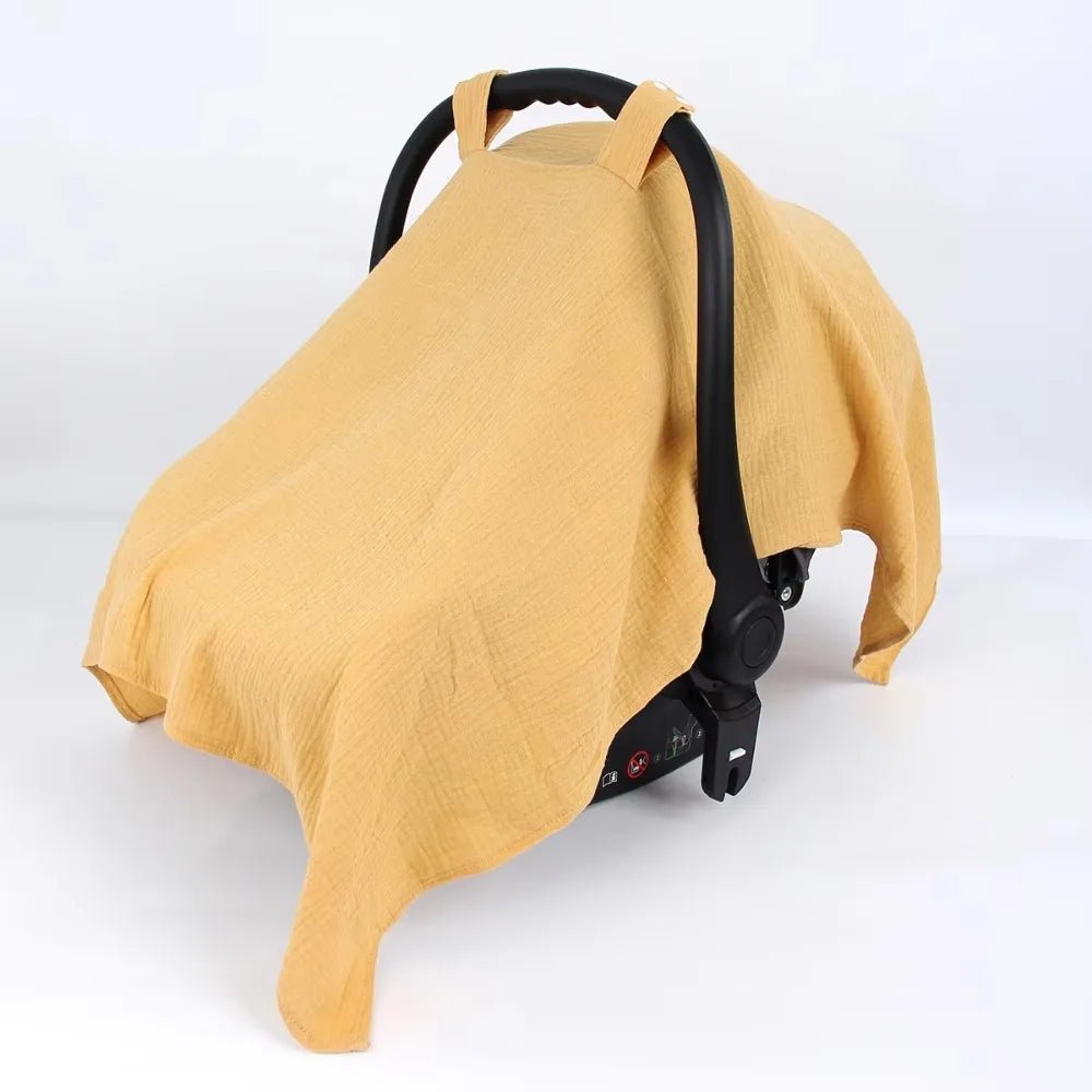 Cotton Stroller Cover Sunshade Gauze Baby Safety Seat Cover Carriage Full Cover Baby Stroller Accessories Baby Basket Cover