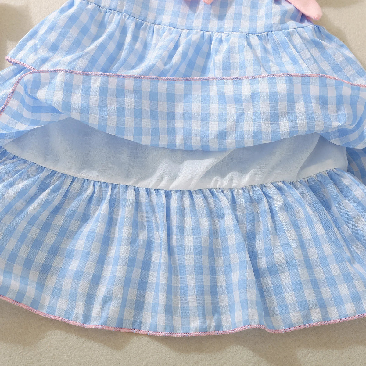 Summer female baby blue bow strap dress sweet and cute