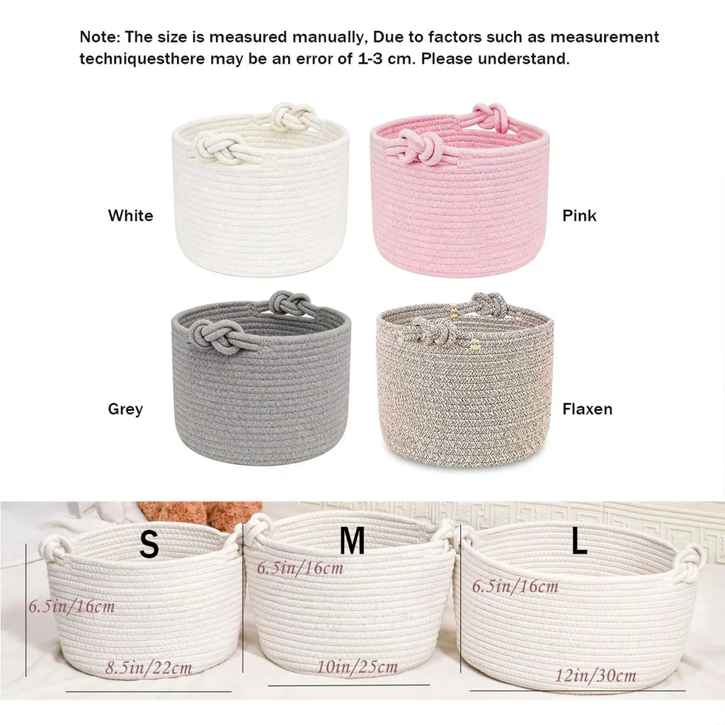 Personalized Woven Storage Basket with Letter – Custom Star Sun Moon Gift Basket
