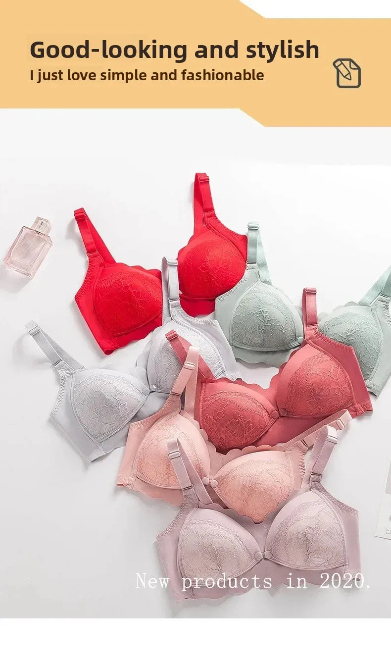 2026 New Maternity Underwear Breastfeeding Gathered Anti-Sagging Pregnancy Pure Cotton Thin Bra Maternity Nursing Lace Bras