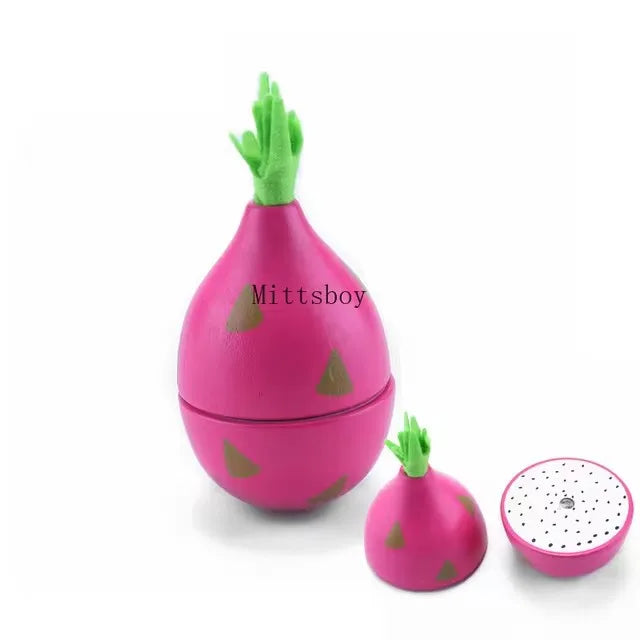 Sesele Magnetic Montessori Fruit Toy Set Model SFL01 Wooden Educational Toy With Lemon Grape Apple Durian