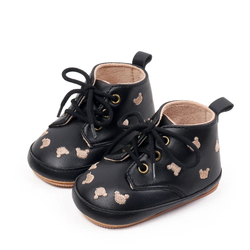 2025 Cartoon Embroidery Baby Girl Boy Fashion Non-slip Shoes Spring Autumn High Quality Newborn Infant Toddler Casual Shoes