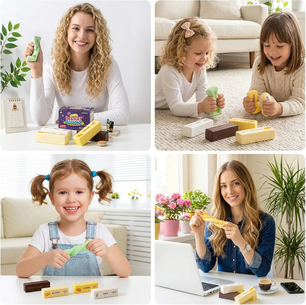 1/8/32PCS Fruit Butter Squishy Fidget Toys Slow Rebound Squeeze Toys Decompression Stress Relief Sensory Toys Party Favors