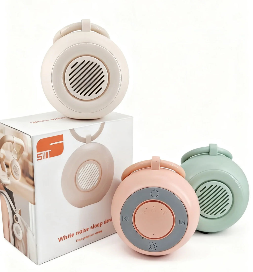 Baby White Noise Machine with light, fast sleep 15 Soothing Sounds, Portable USB Mini Sleep Device for Newborn, Travel & Crib