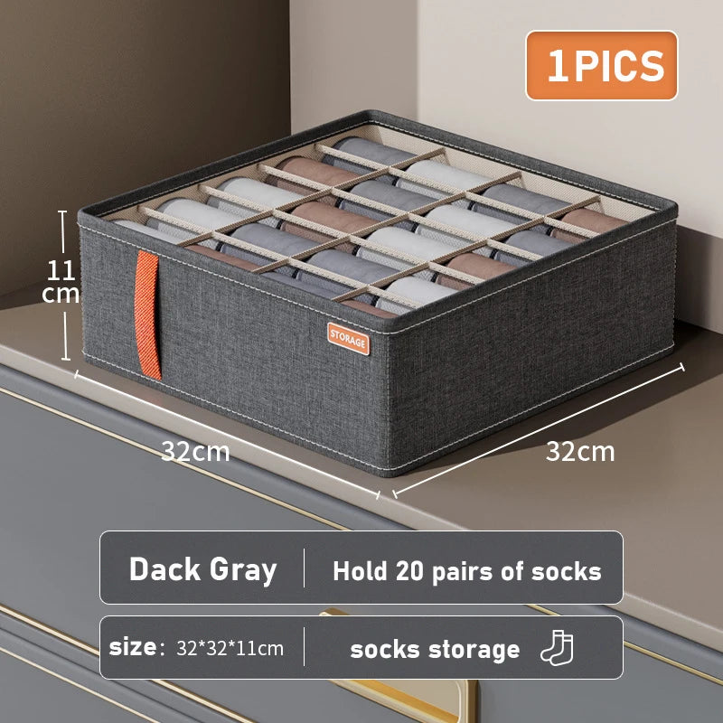 Oxford Cloth Underwear Storage Box 20 7 6 Grids Drawer Organizer for Socks and Panties