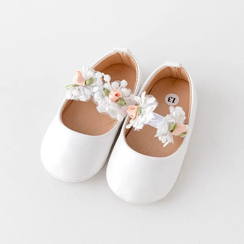 2025 Spring and Summer Baby Girl Shoes High Quality PU and TPR Anti-slip Sole Beautiful Flower Mary Jane Style Fashion Sandal