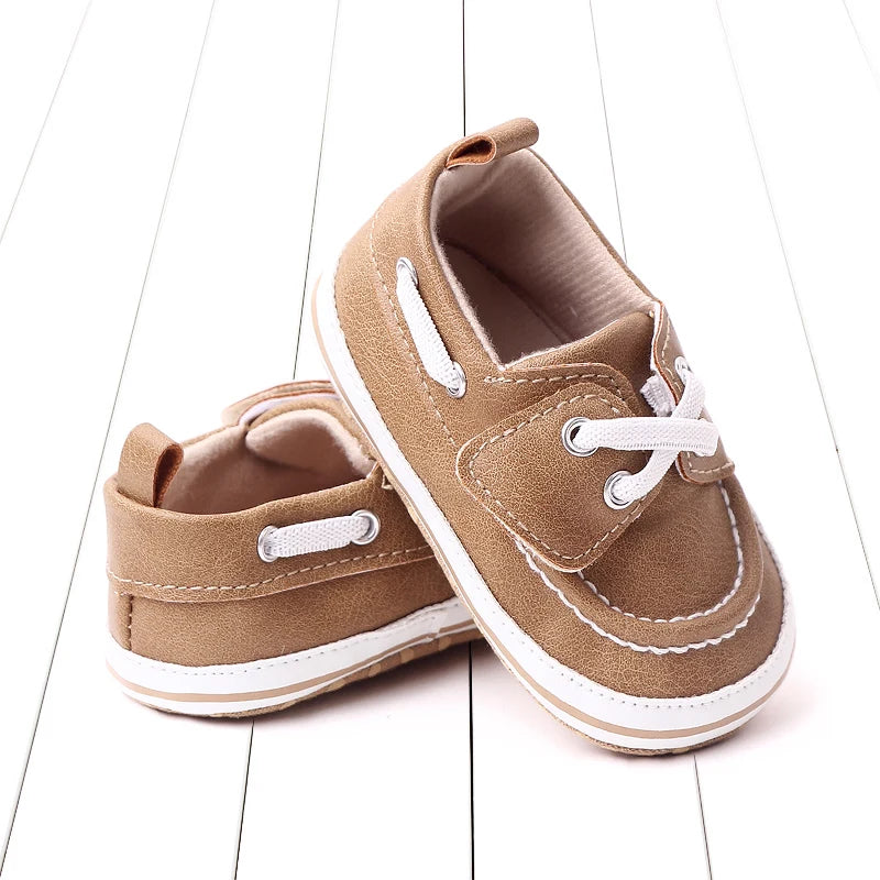 2025 Spring and Autumn New Casual Canvas Baby Shoes with Soft Soles Lace-Up Baby Shoes Dome-shaped Shoes Learning Walkers