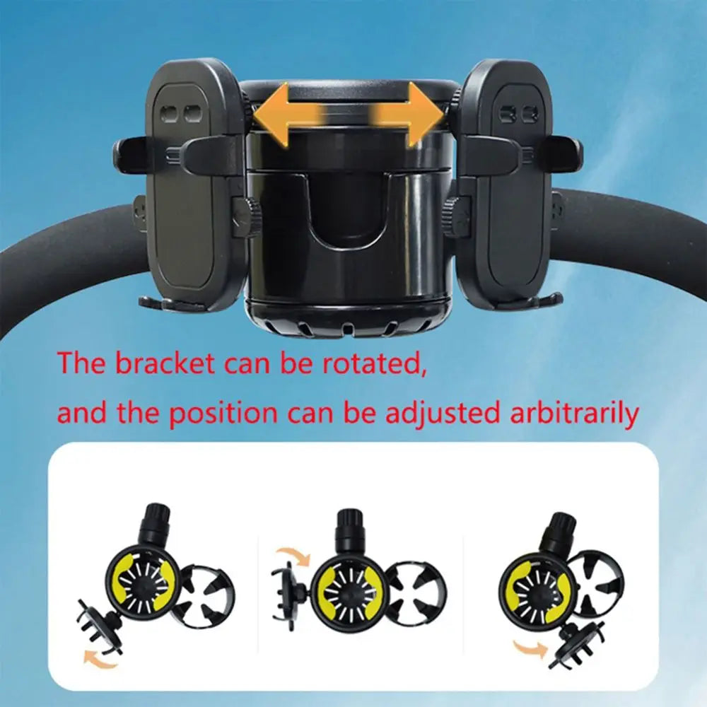 Baby Bottle Holder Dual Feeding Bottle Buggy Bottle Holder Baby Stroller Accessories Stroller Cup Holder Mobile Phone Holder