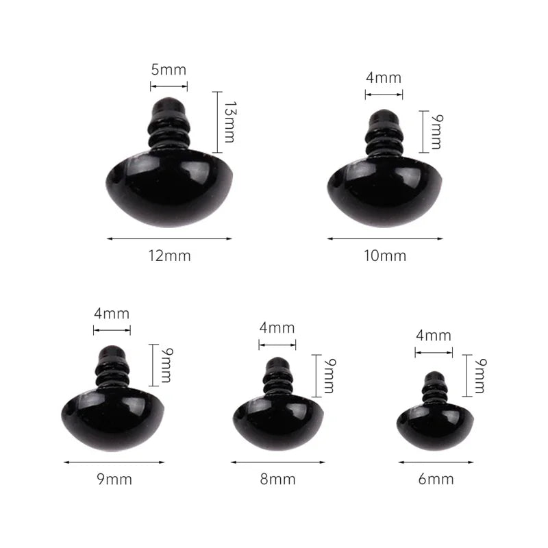 DIY Plush Toy Eye Ball Doll Accessories Eye Nose Needle Insert GlassSimulation Doll Eye Toy Dough Sculpture Food Accessories Toy