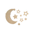 Nordic Style Christmas Hat Wooden Moon Hollow Star Wall Stickers Decoration Home Wall Decoration Stickers Photo Props Cute Wooden Wall Stickers Holiday Decoration Wall Art