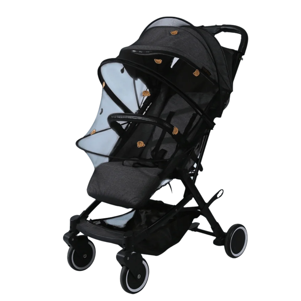 Ventilate Stroller Mosquito Net For Pushchair With Zipper Folding Design 67x65 cm Mosquito Protection