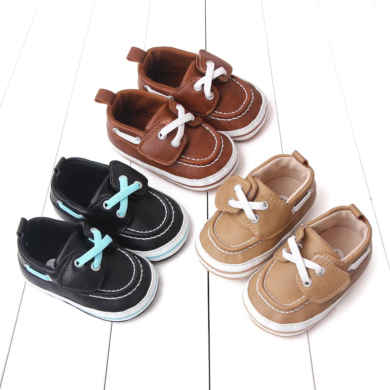 2025 Spring and Autumn New Casual Canvas Baby Shoes with Soft Soles Lace-Up Baby Shoes Dome-shaped Shoes Learning Walkers